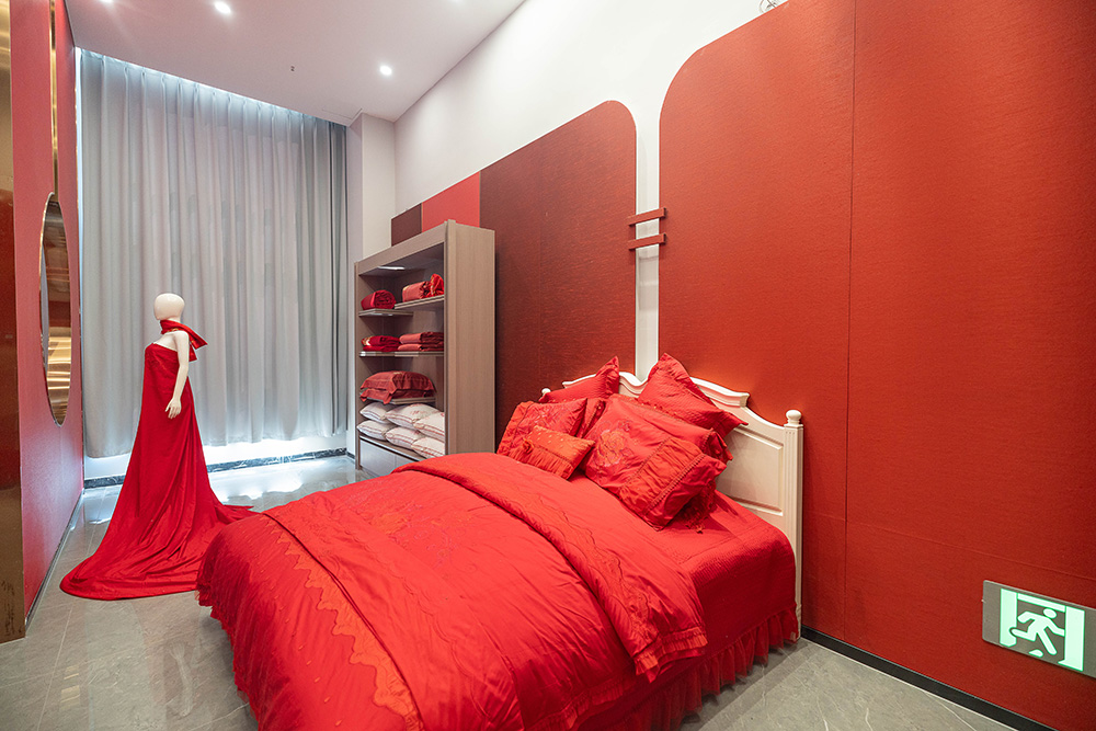 全棉贡缎提花婚庆套件